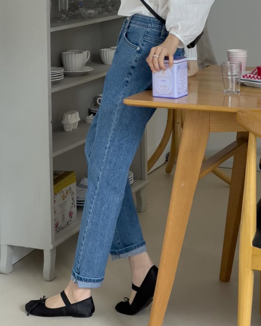 Spring roll-up Jeans