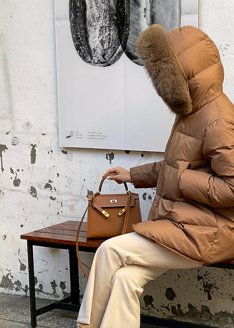 (F/W) Fox fur duck down jacket