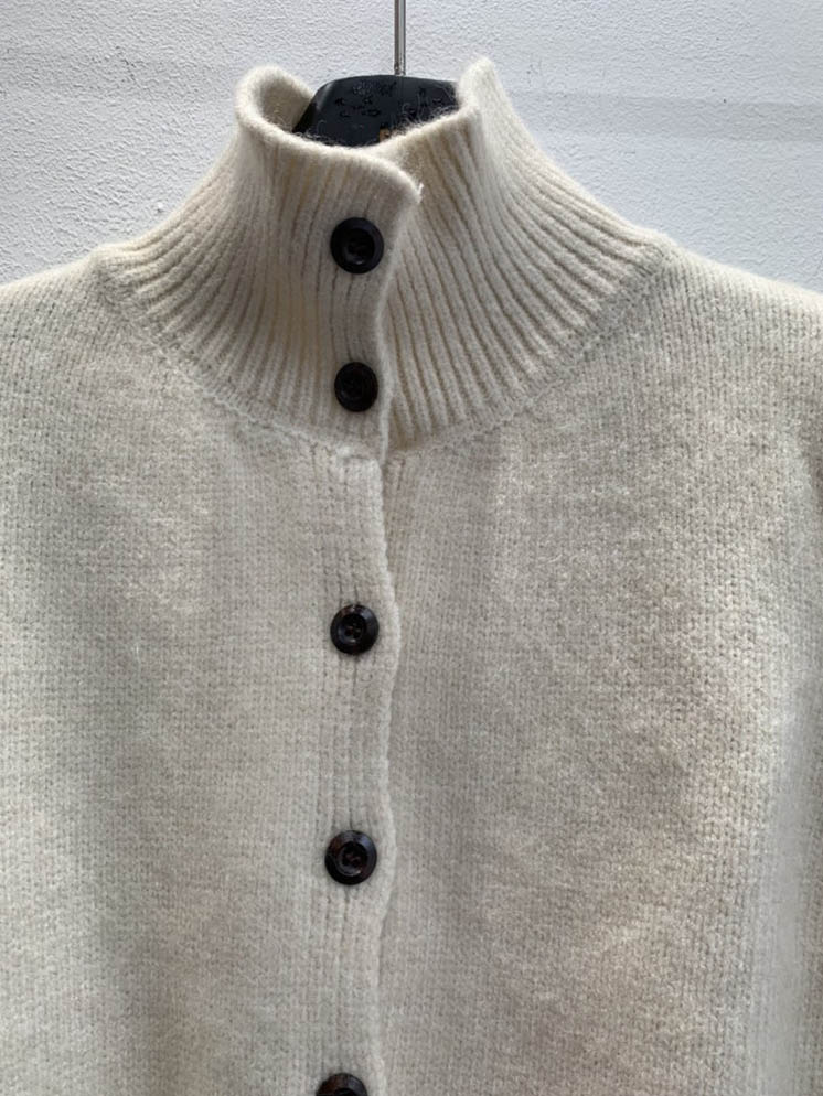 (F/W)High neck cardigan