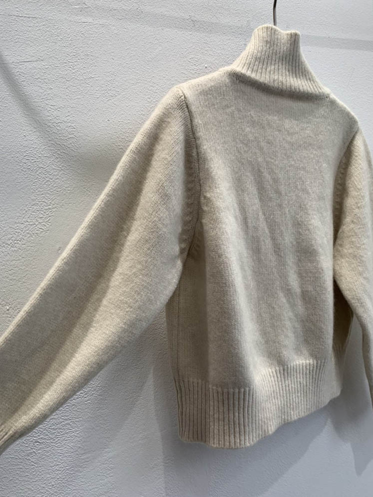 (F/W)High neck cardigan