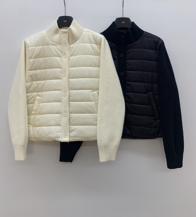 (F/W) Padded button-up jacket