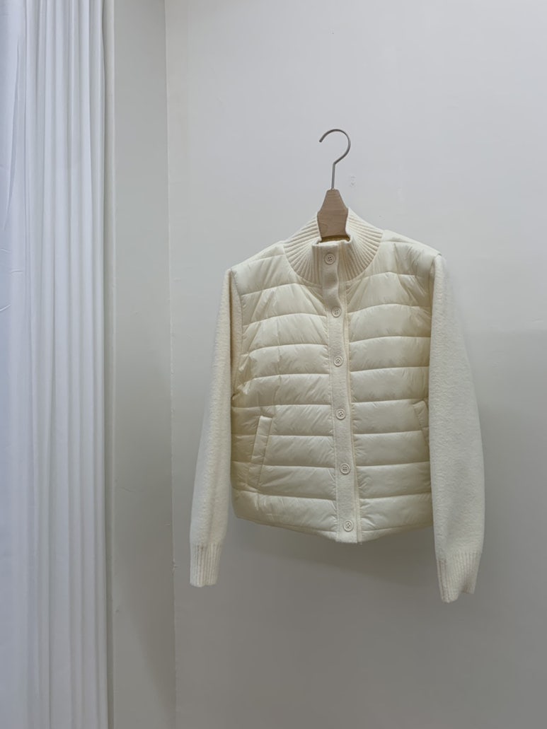 (F/W) Padded button-up jacket