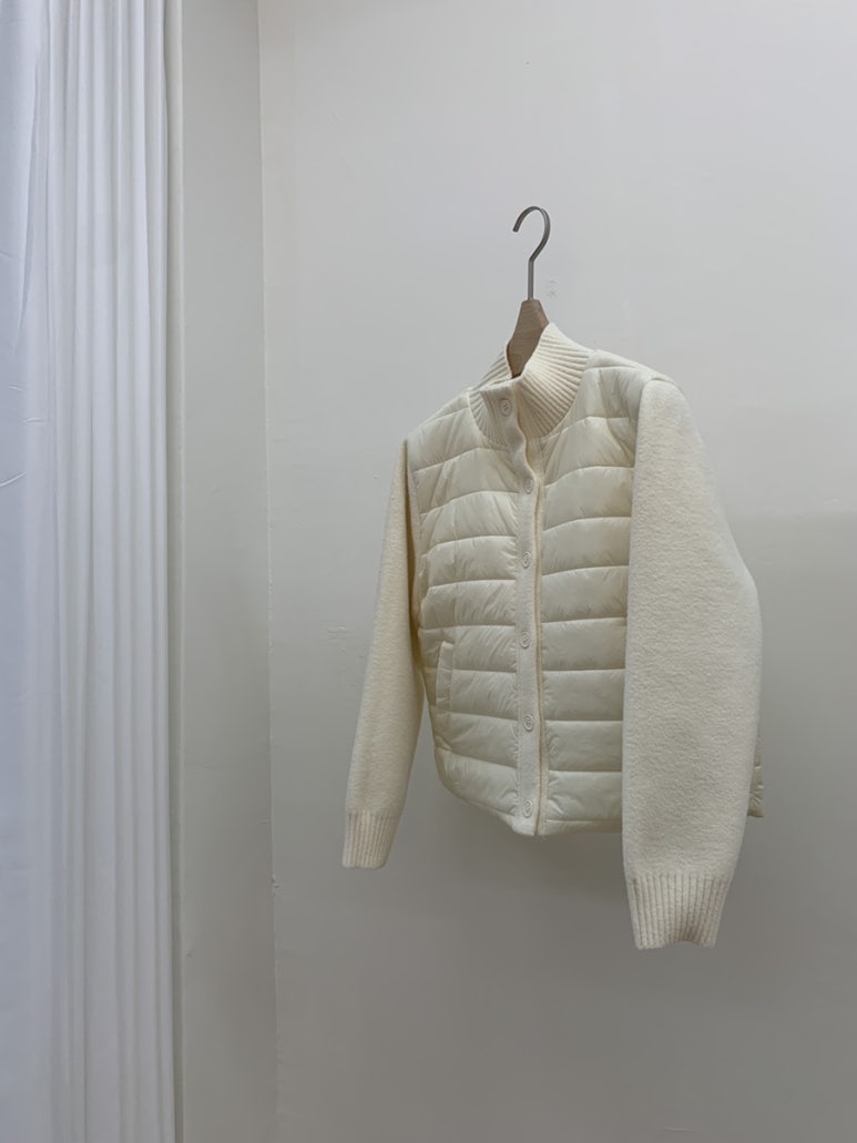 (F/W) Padded button-up jacket