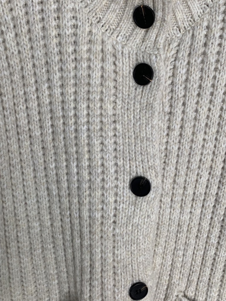(F/W) High neck loose-fit cardigan