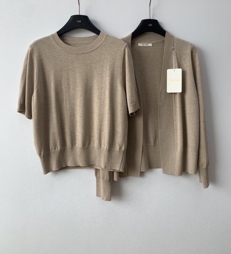(F/W) Fine Wool cardigan set