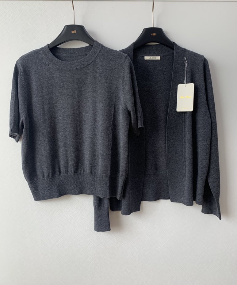 (F/W) Fine Wool cardigan set