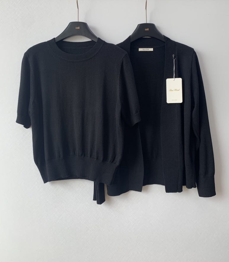 (F/W) Fine Wool cardigan set