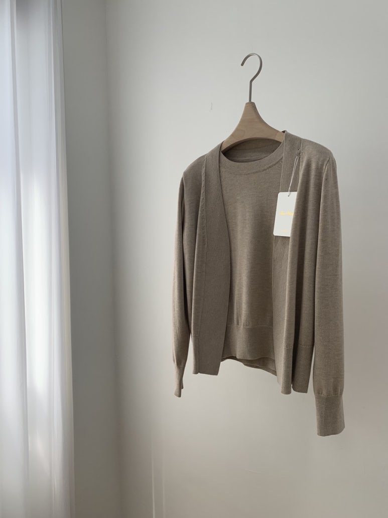 (F/W) Fine Wool cardigan set