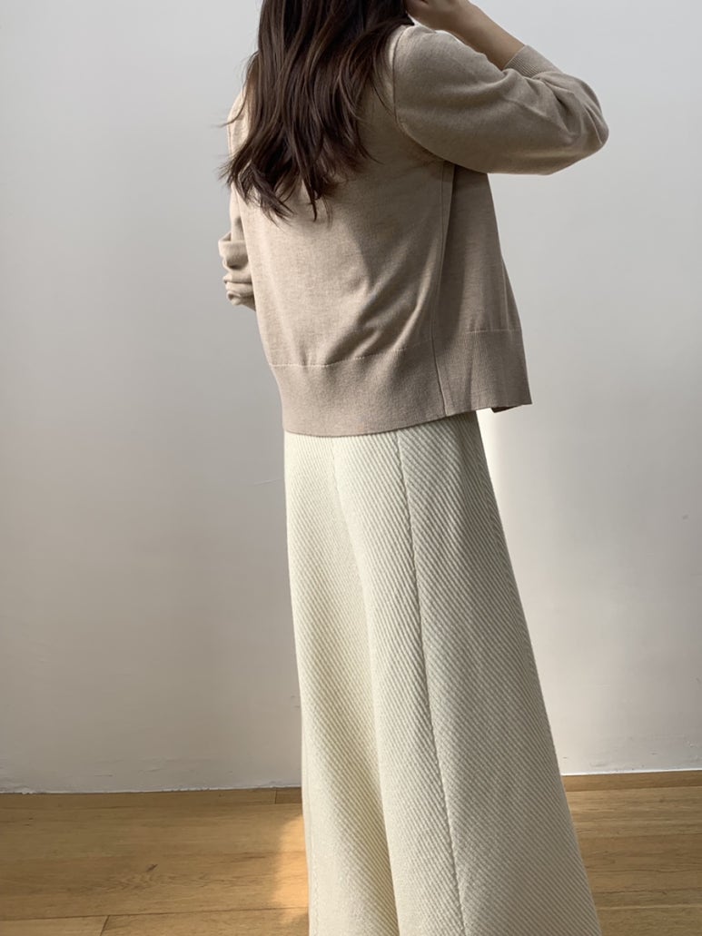 (F/W) Fine Wool cardigan set