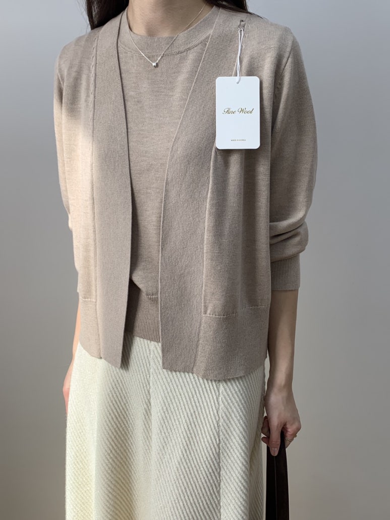 (F/W) Fine Wool cardigan set