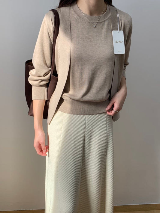 (F/W) Fine Wool cardigan set