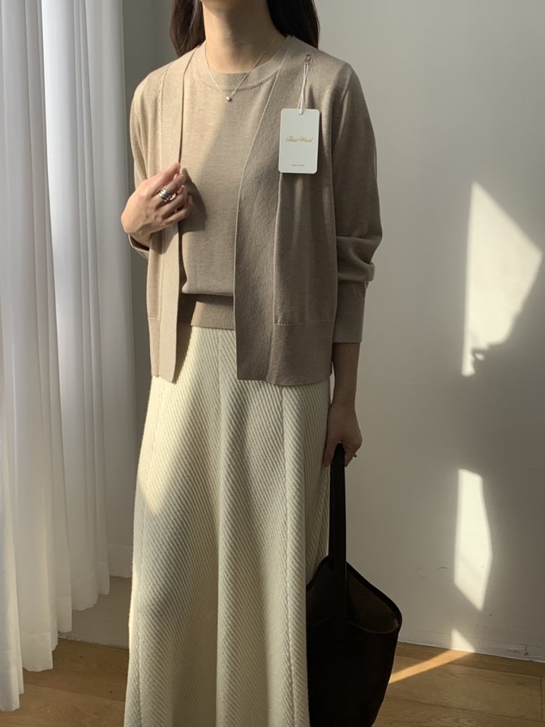 (F/W) Fine Wool cardigan set