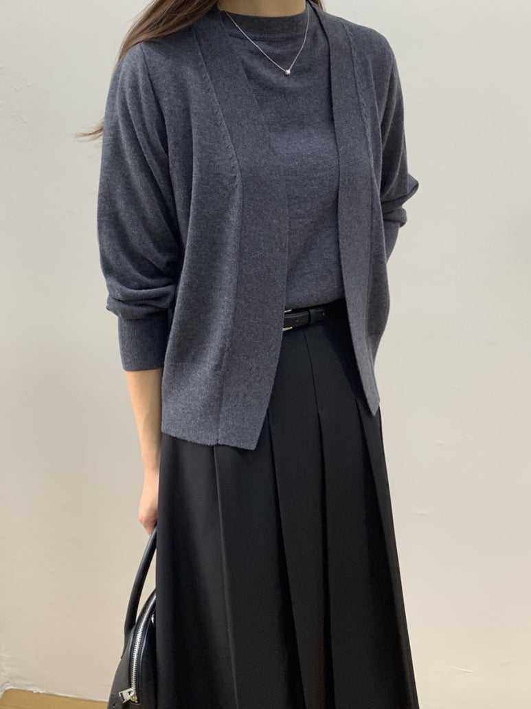 (F/W) Fine Wool cardigan set