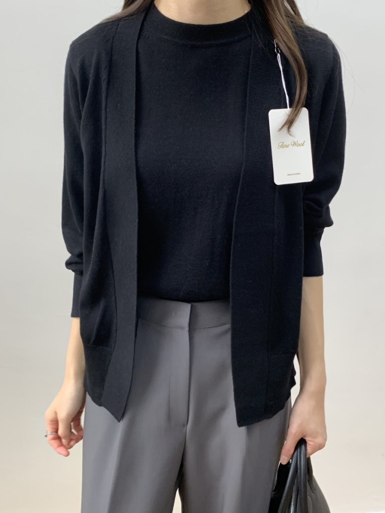 (F/W) Fine Wool cardigan set