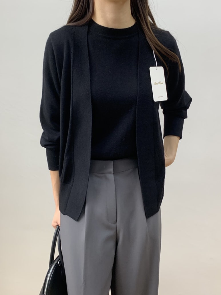 (F/W) Fine Wool cardigan set