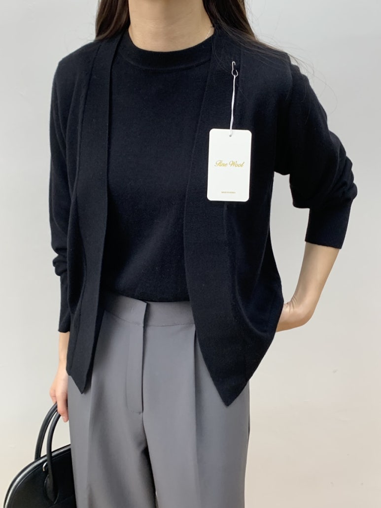 (F/W) Fine Wool cardigan set