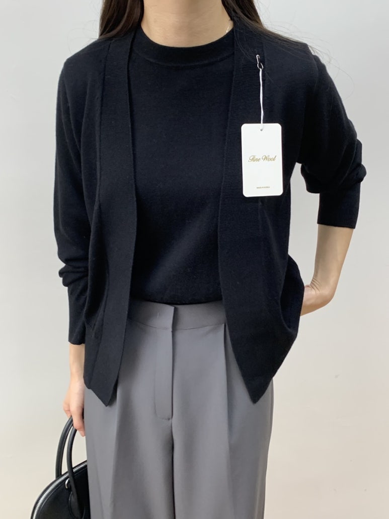 (F/W) Fine Wool cardigan set