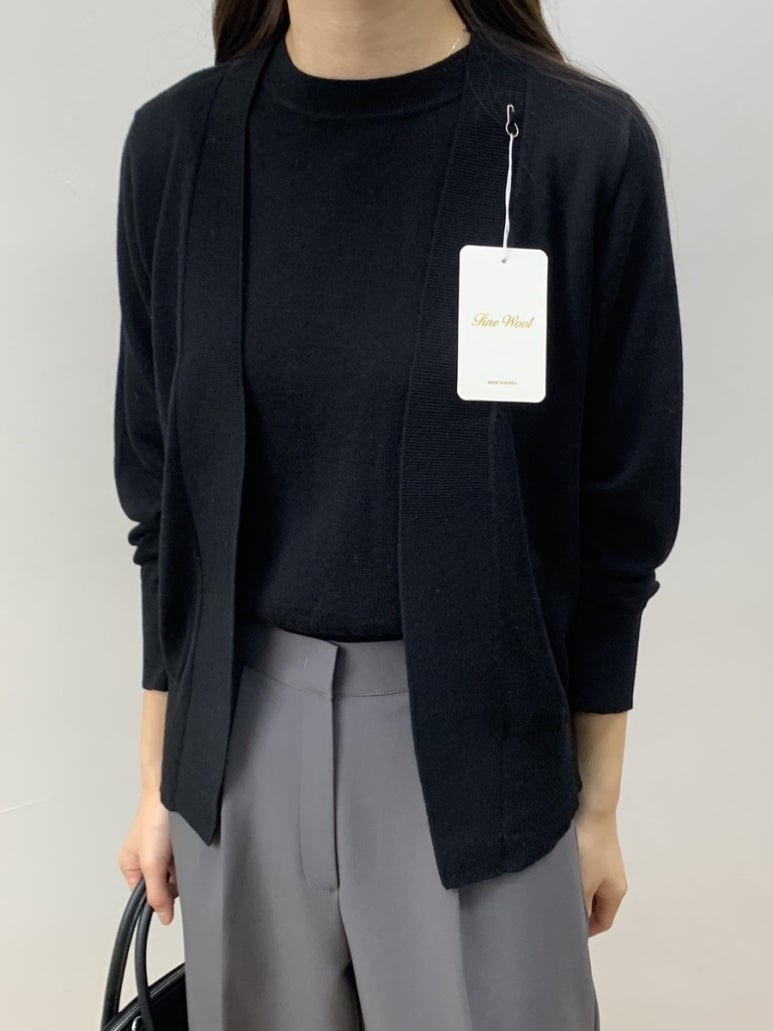 (F/W) Fine Wool cardigan set