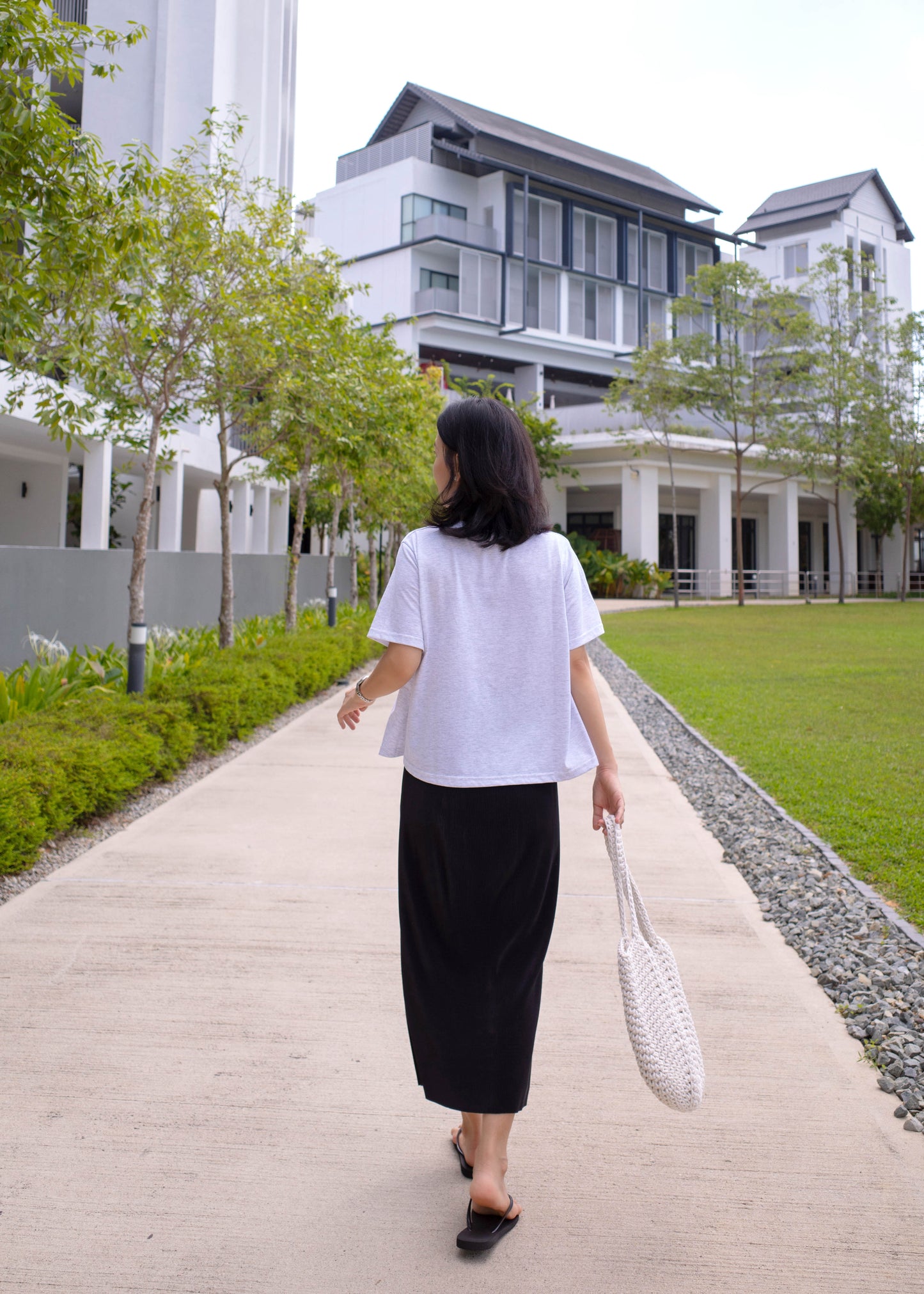 Pleats long skirt