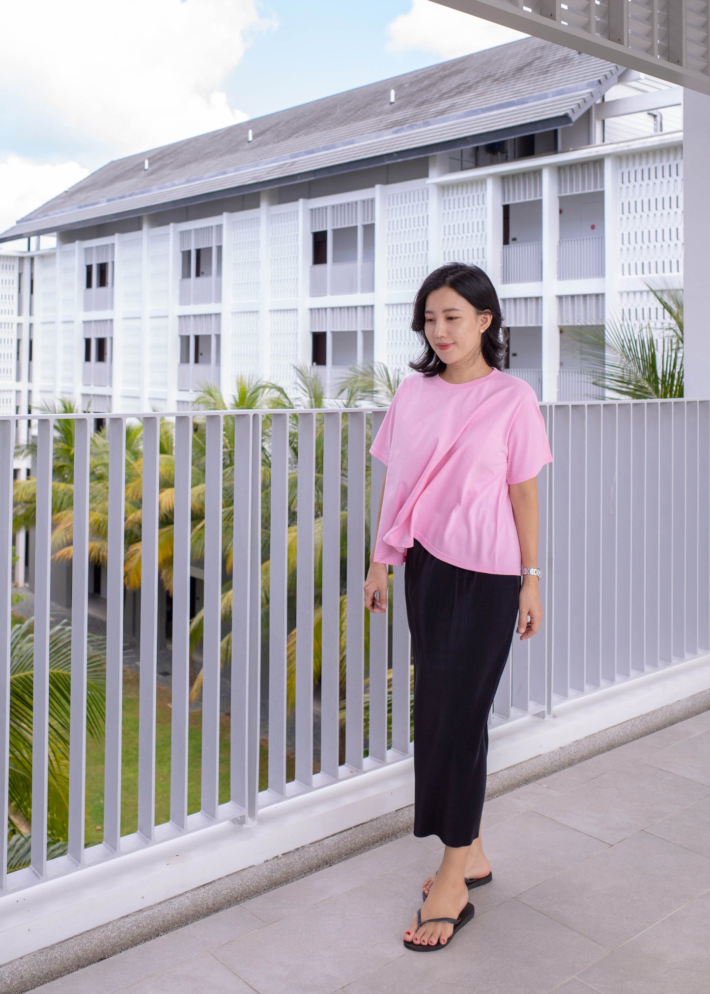 Pleats long skirt
