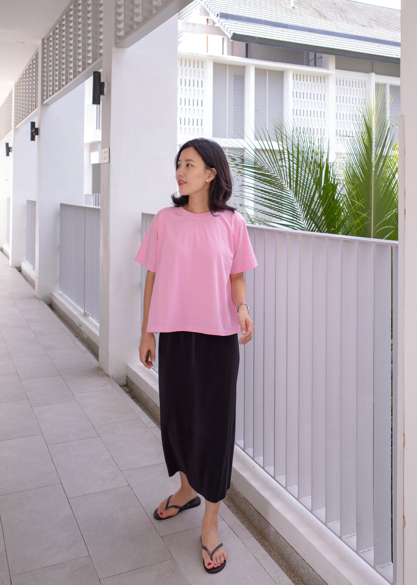 Pleats long skirt