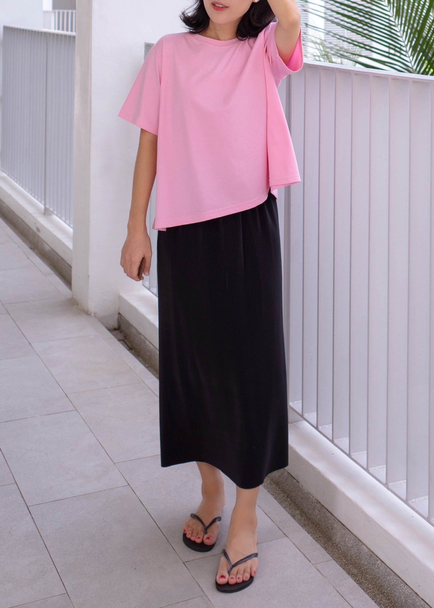 Pleats long skirt