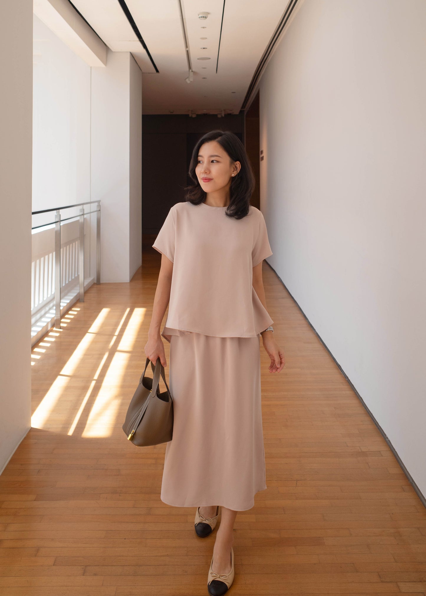 Silky skirt set
