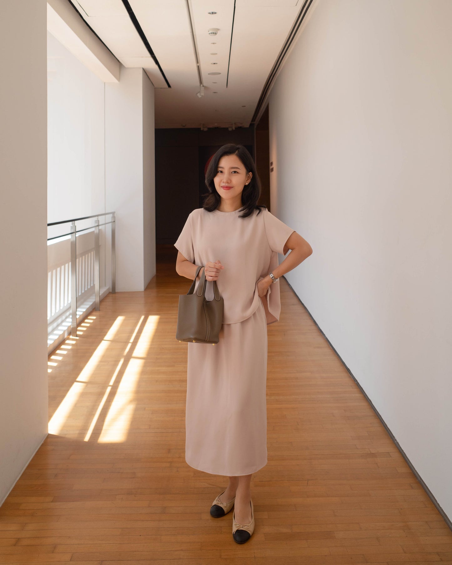 Silky skirt set