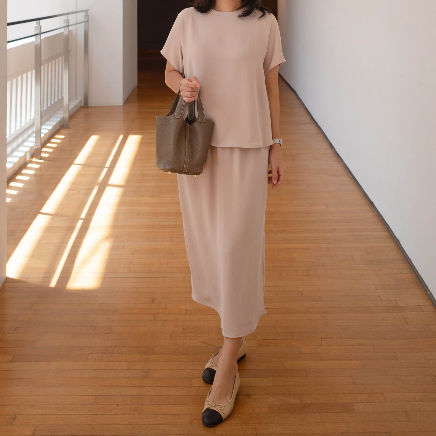 Silky skirt set