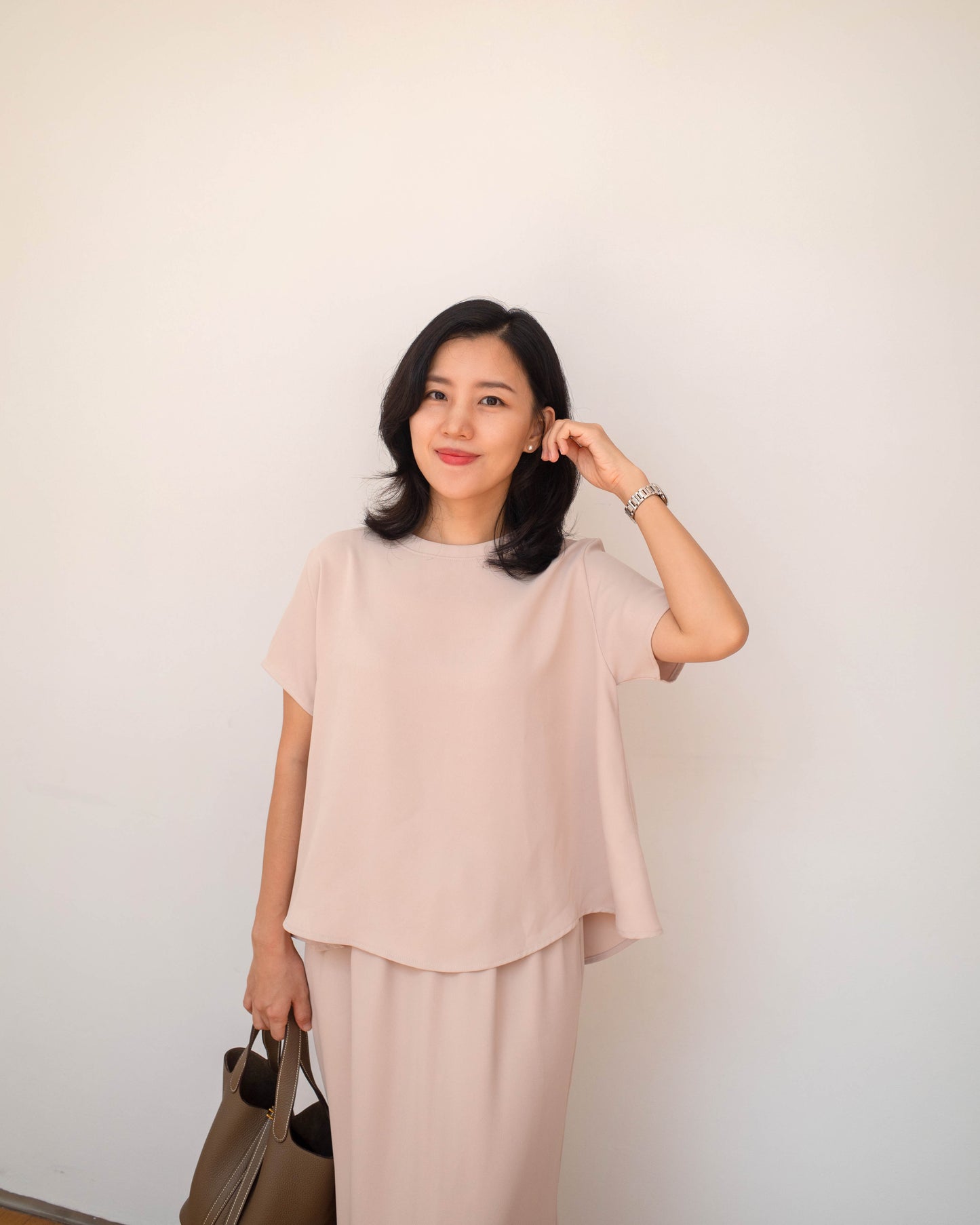 Silky skirt set
