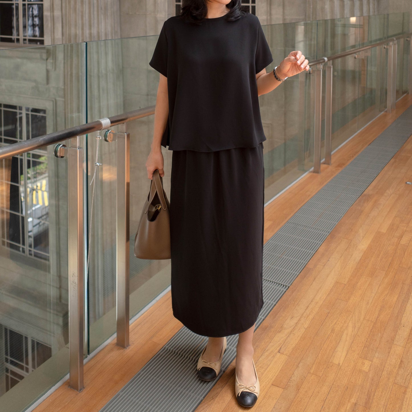 Silky skirt set