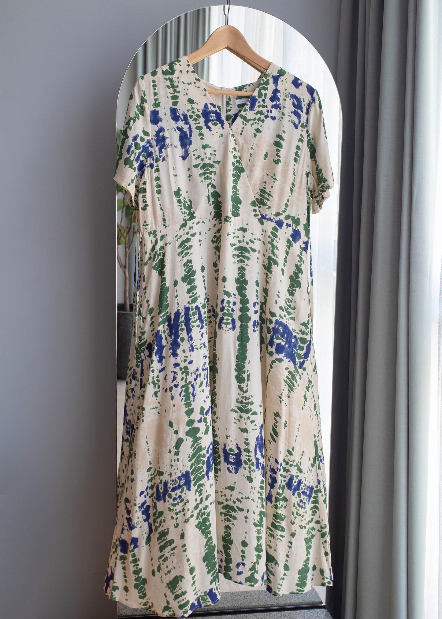 Watercolor wrap dress