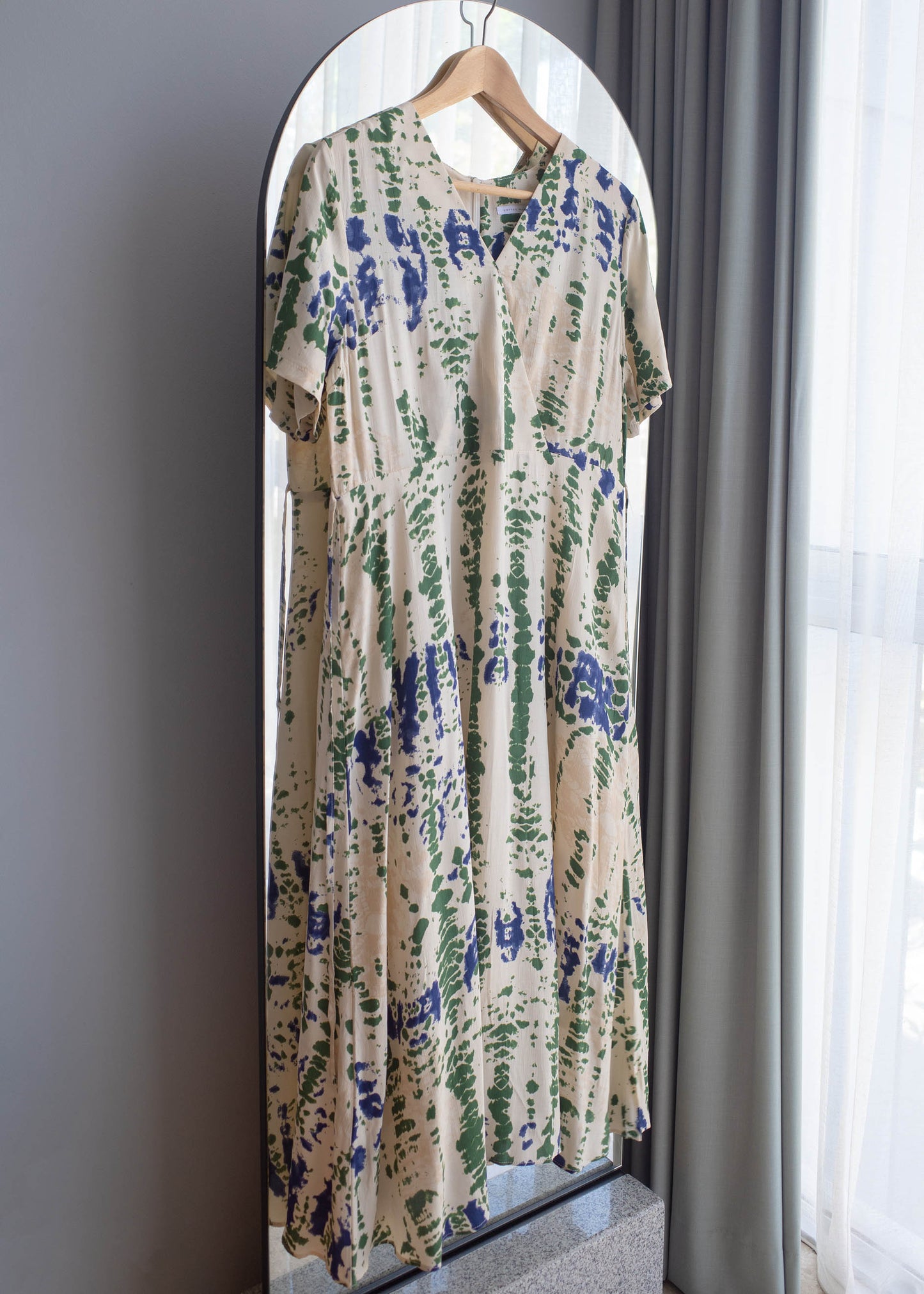 Watercolor wrap dress