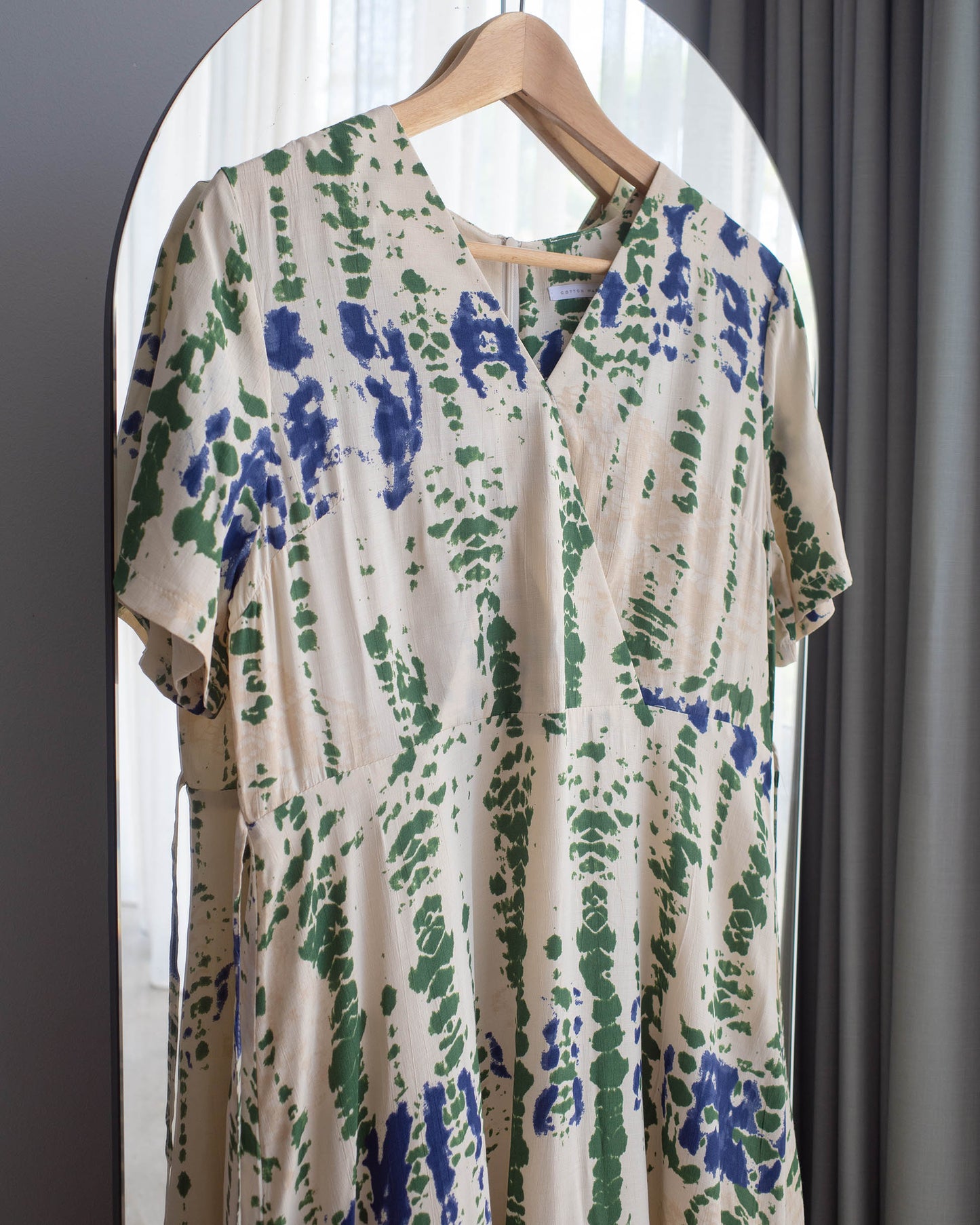 Watercolor wrap dress