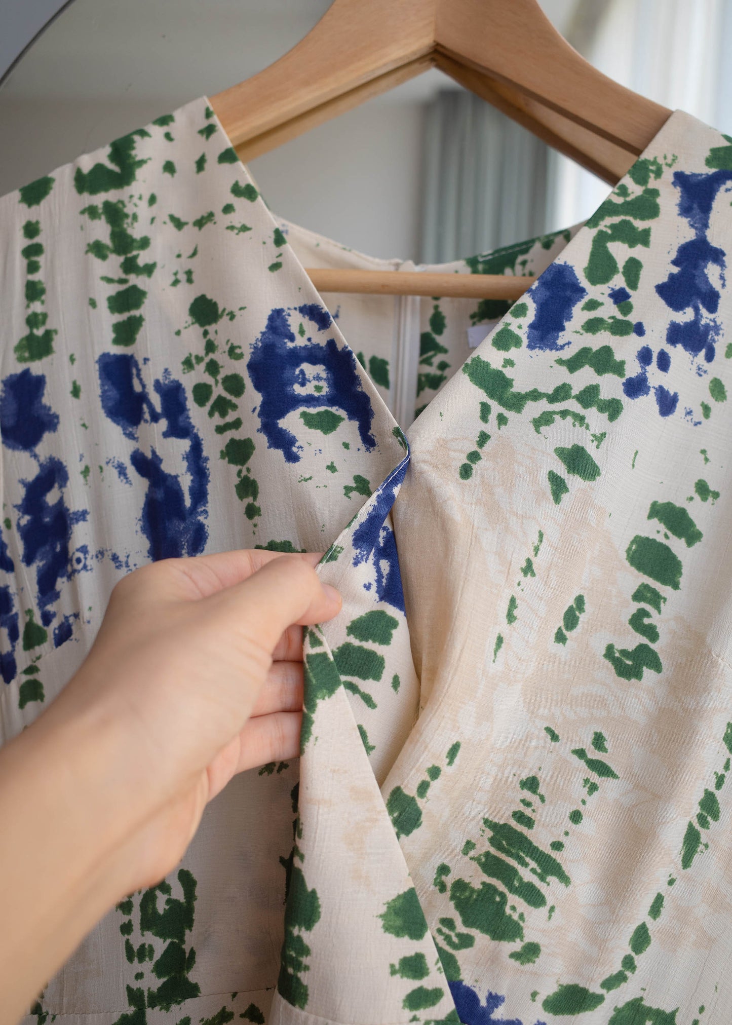 Watercolor wrap dress