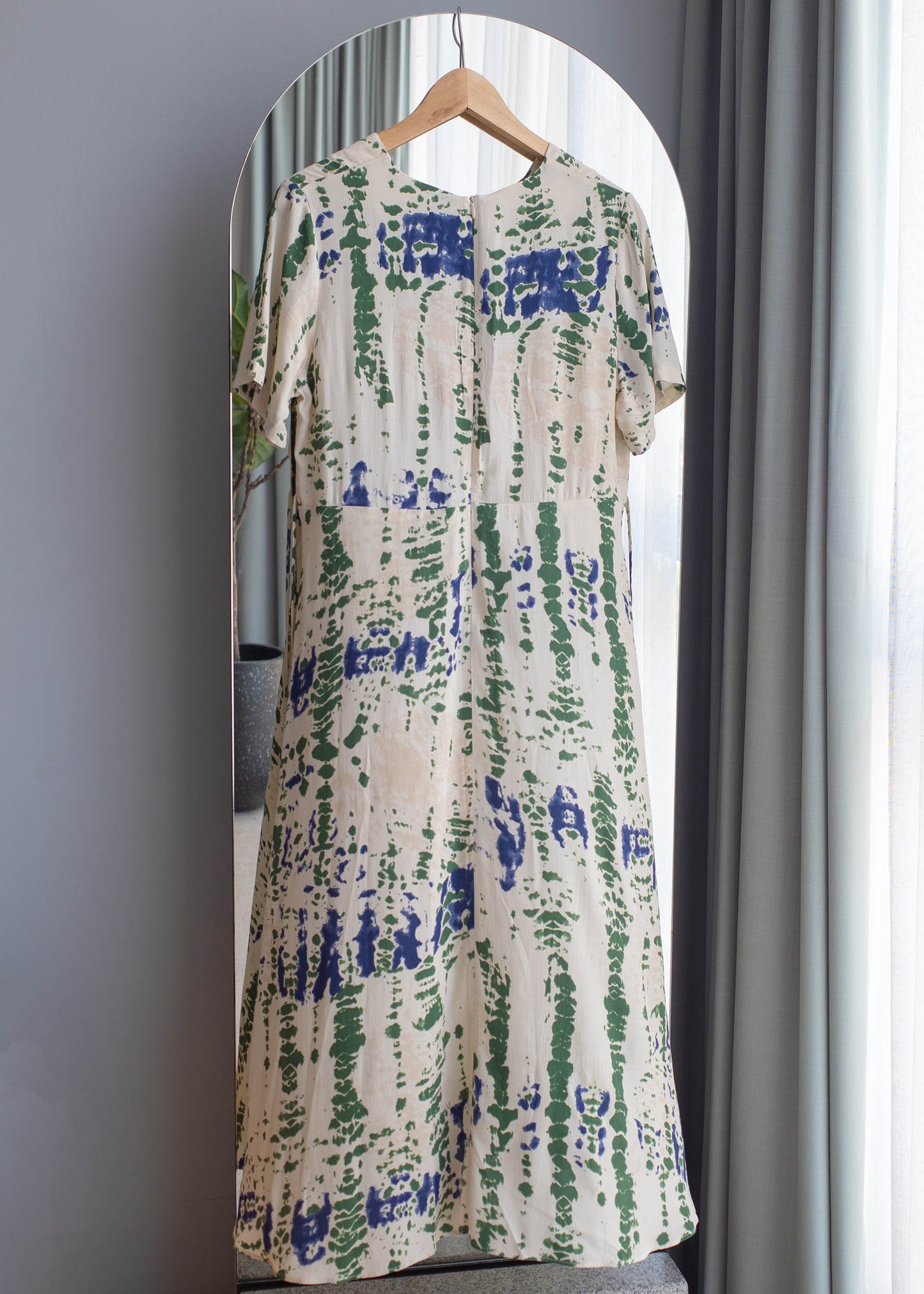 Watercolor wrap dress