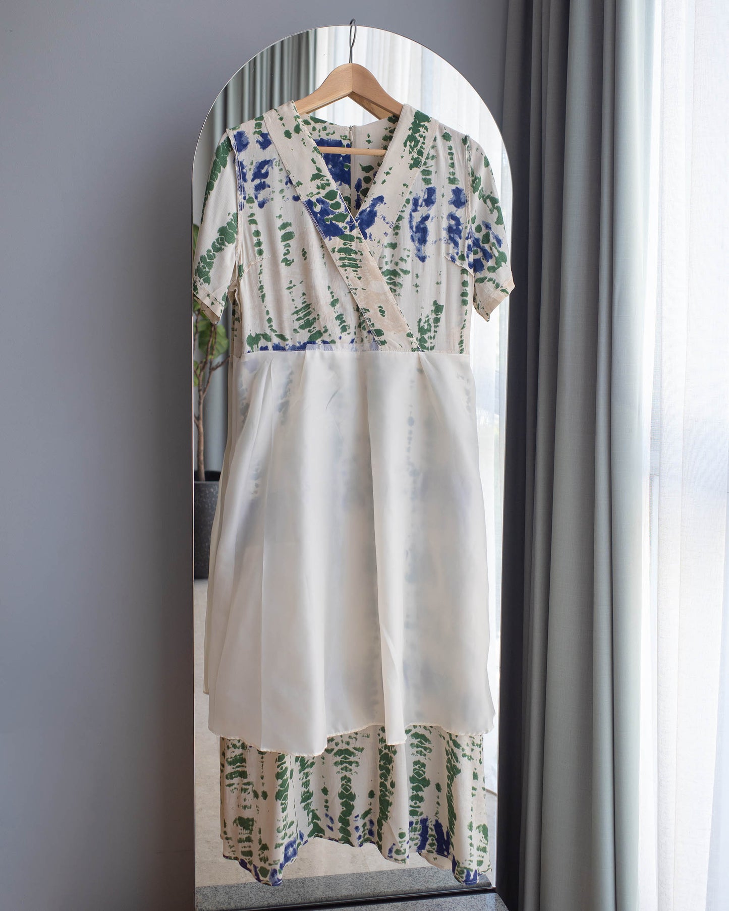 Watercolor wrap dress