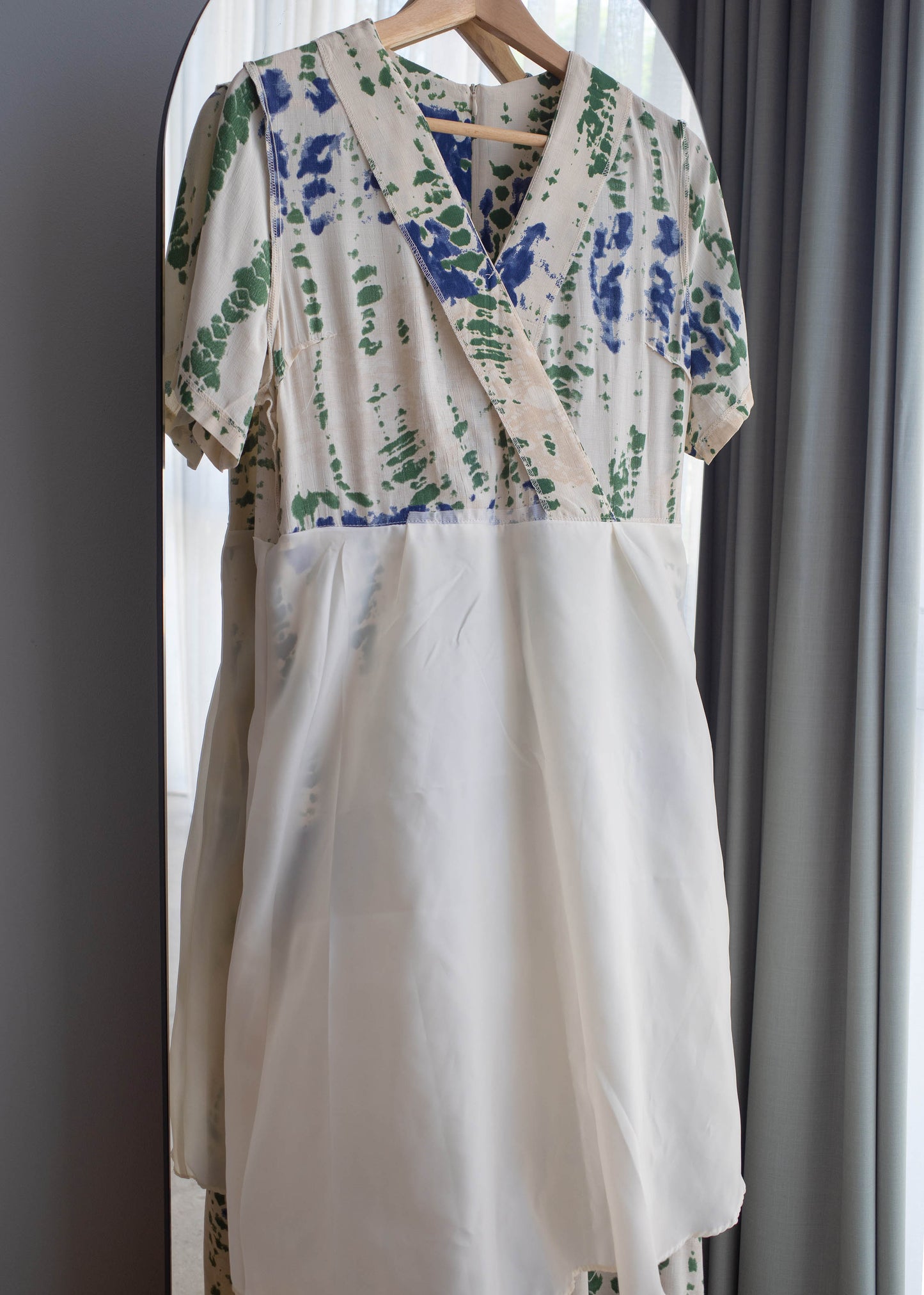 Watercolor wrap dress