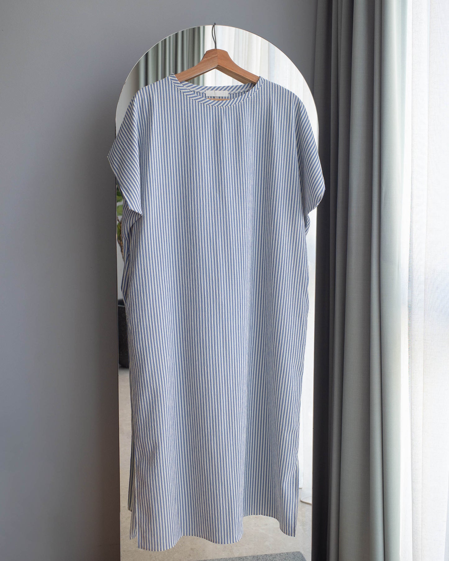 Seersucker striped dress