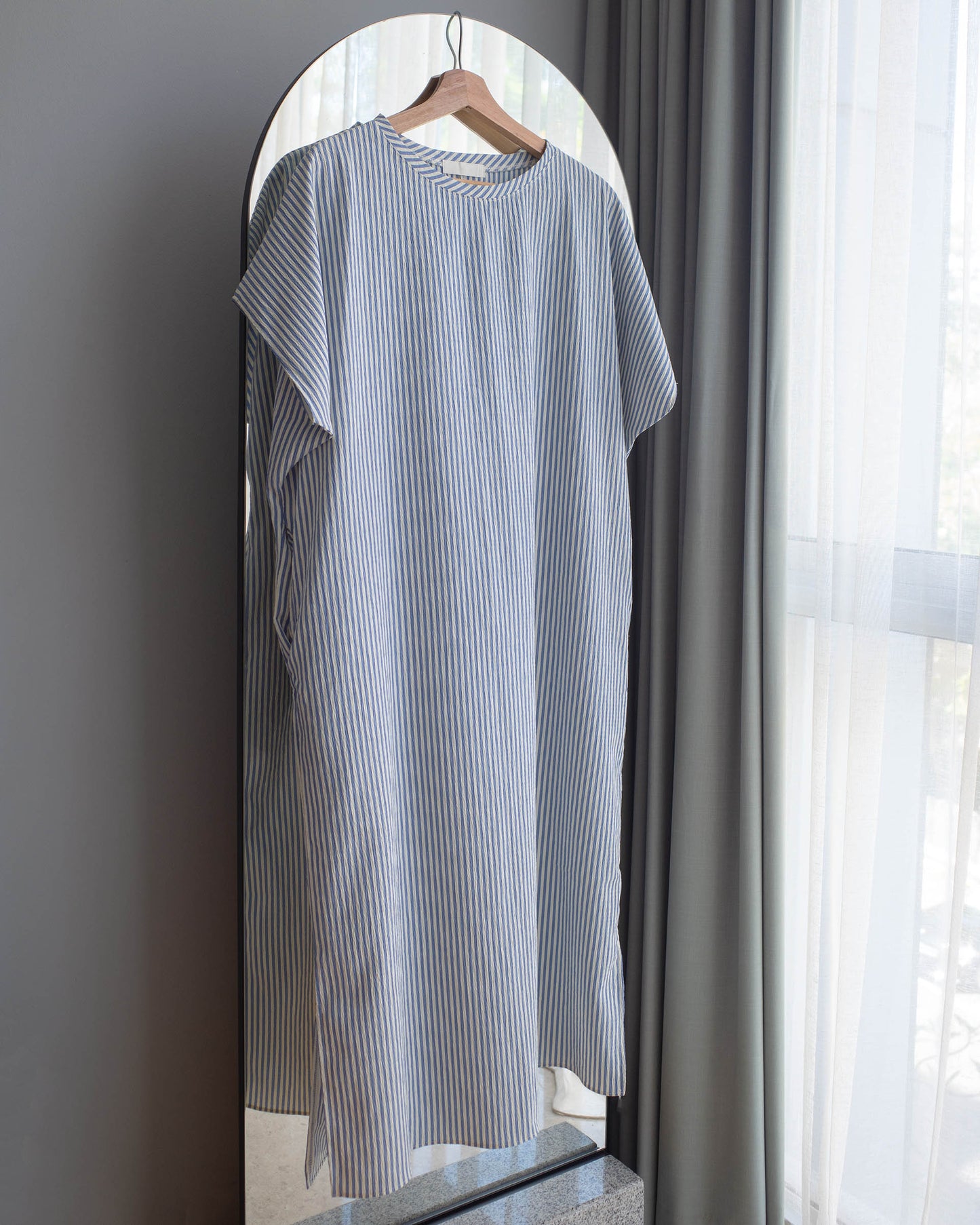 Seersucker striped dress