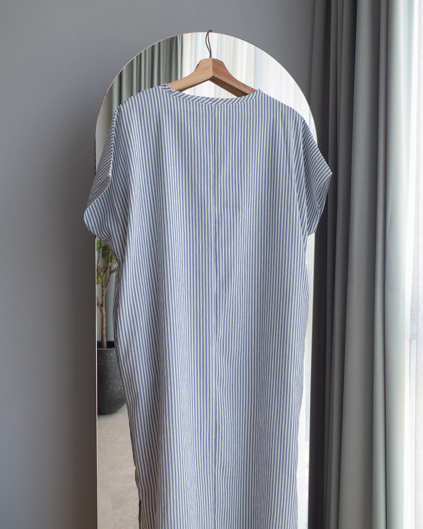 Seersucker striped dress