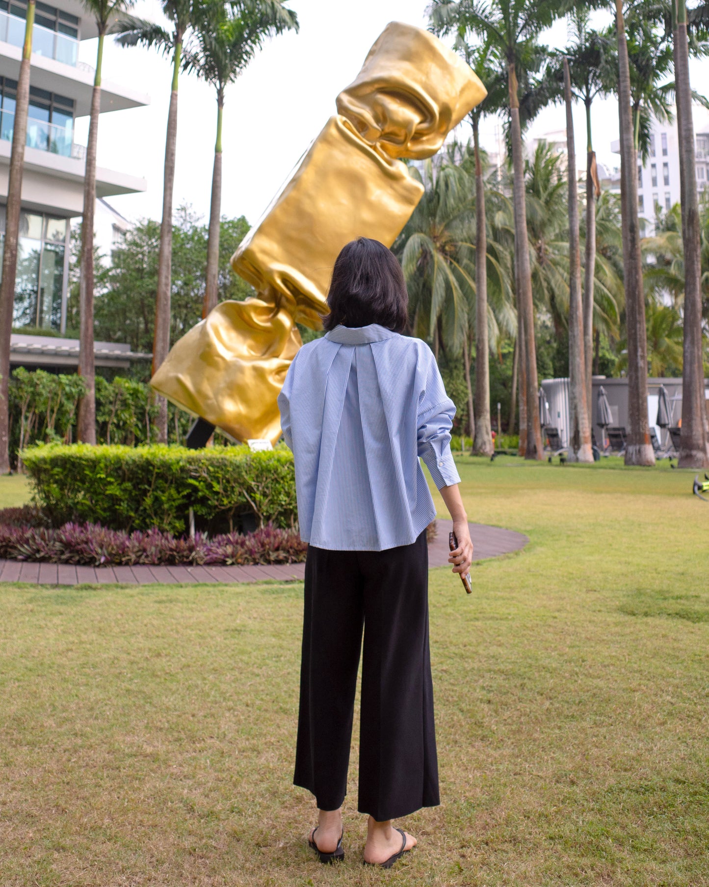 Back pleated shirt