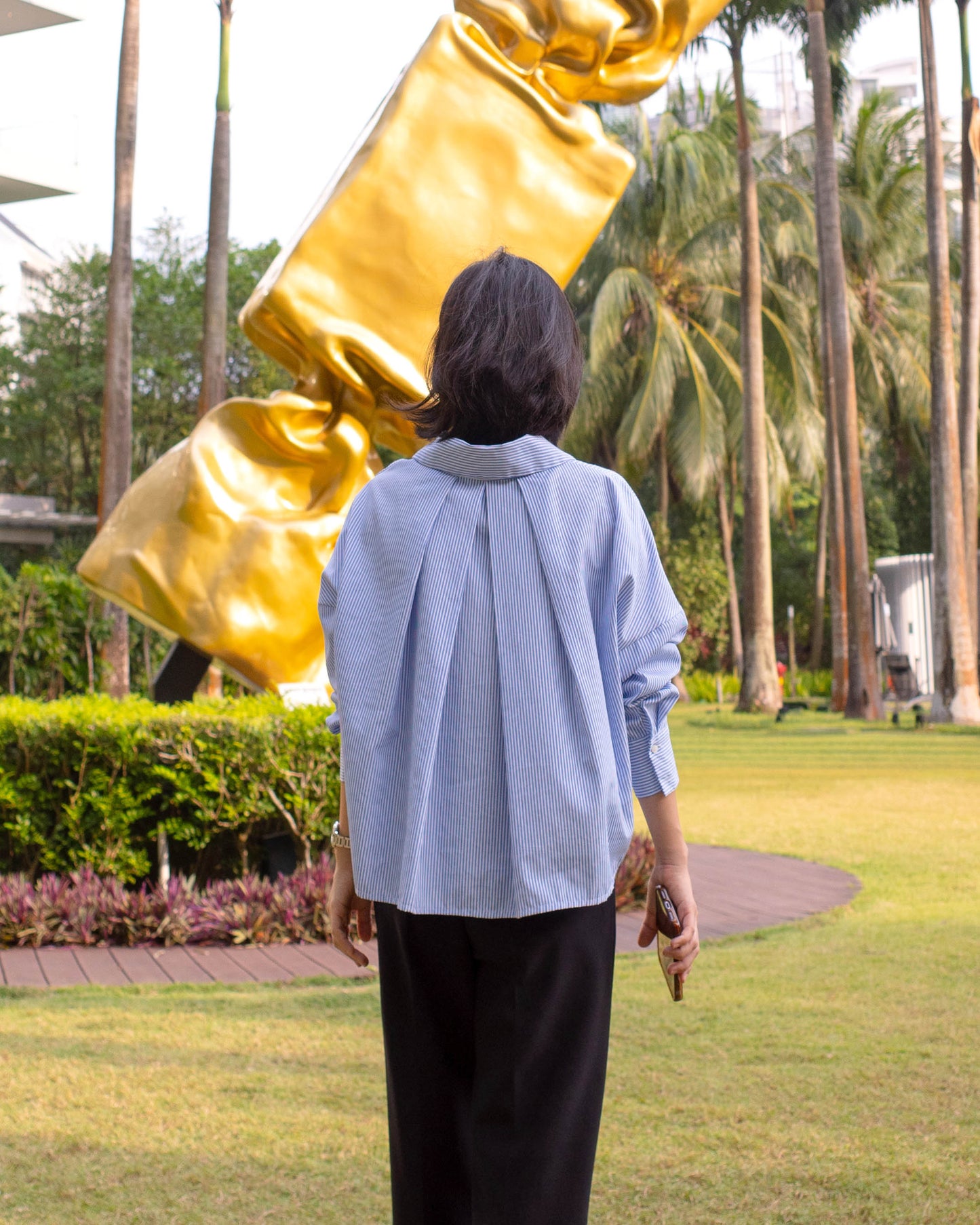 Back pleated shirt