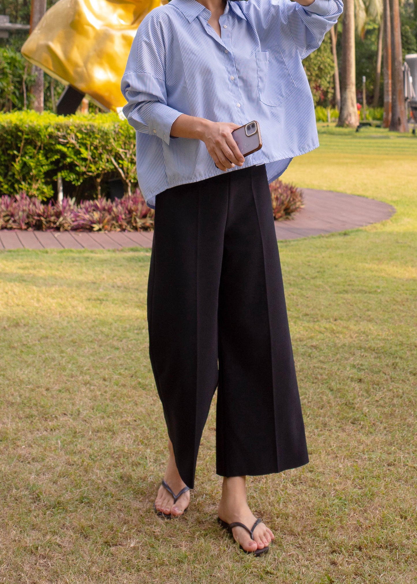 Back pleated shirt
