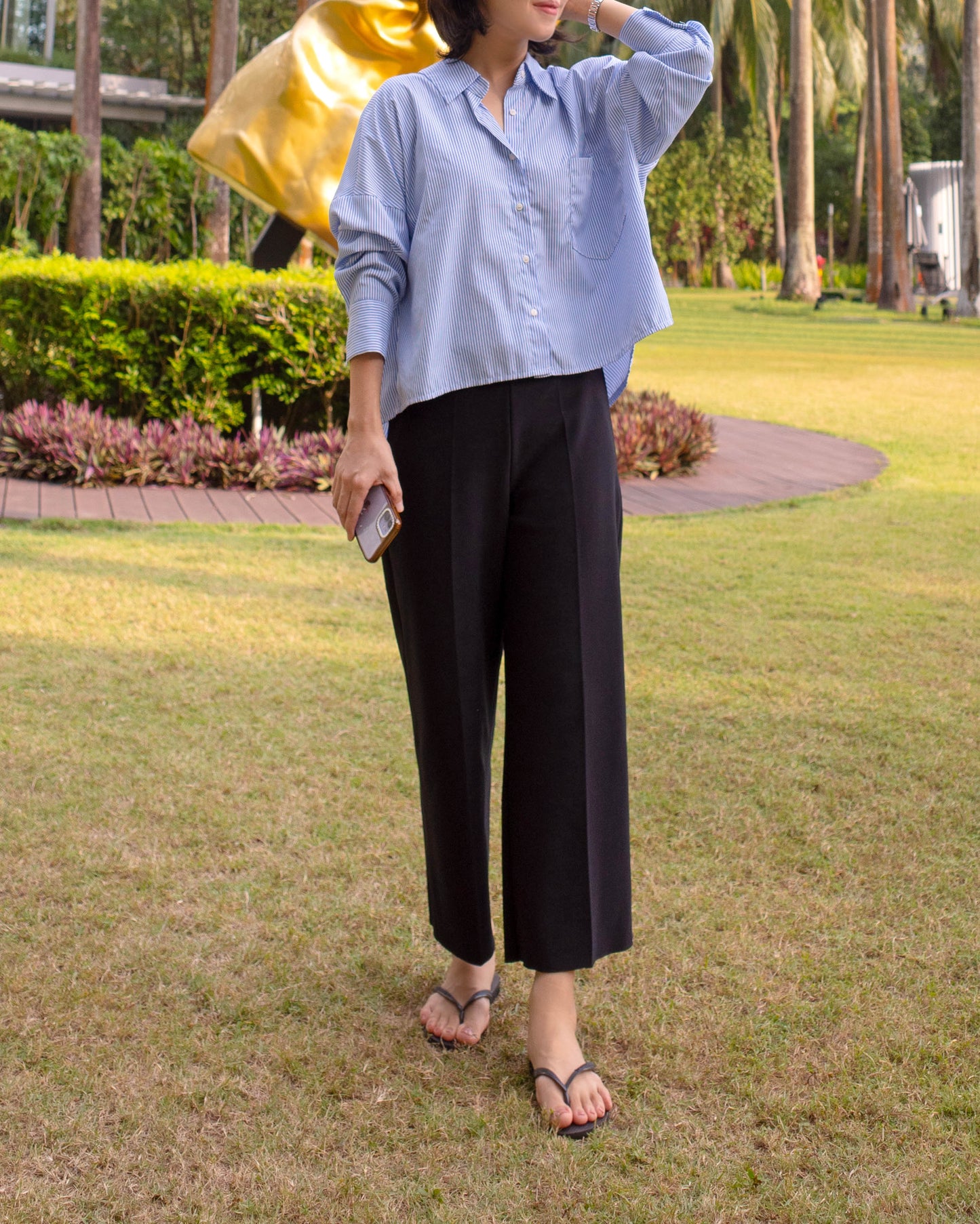 Back pleated shirt