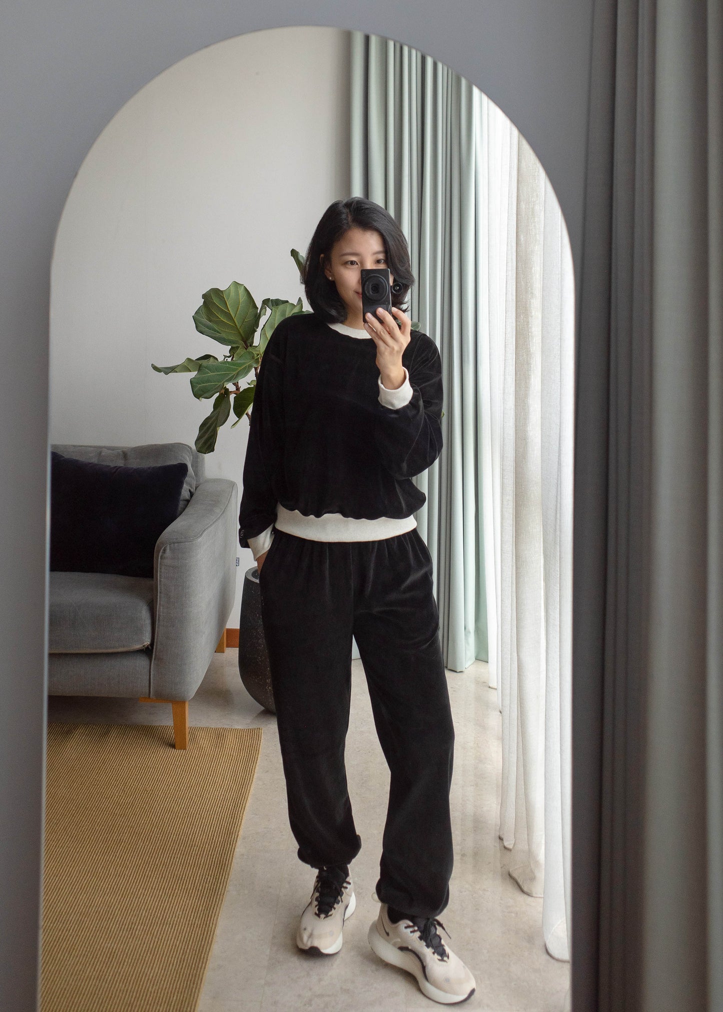 Velour jogger pants