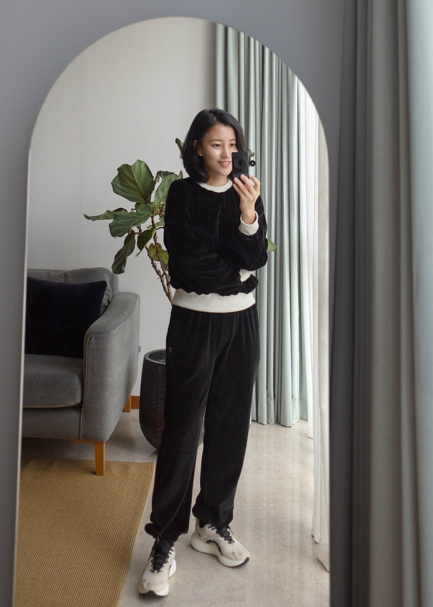 Velour jogger pants