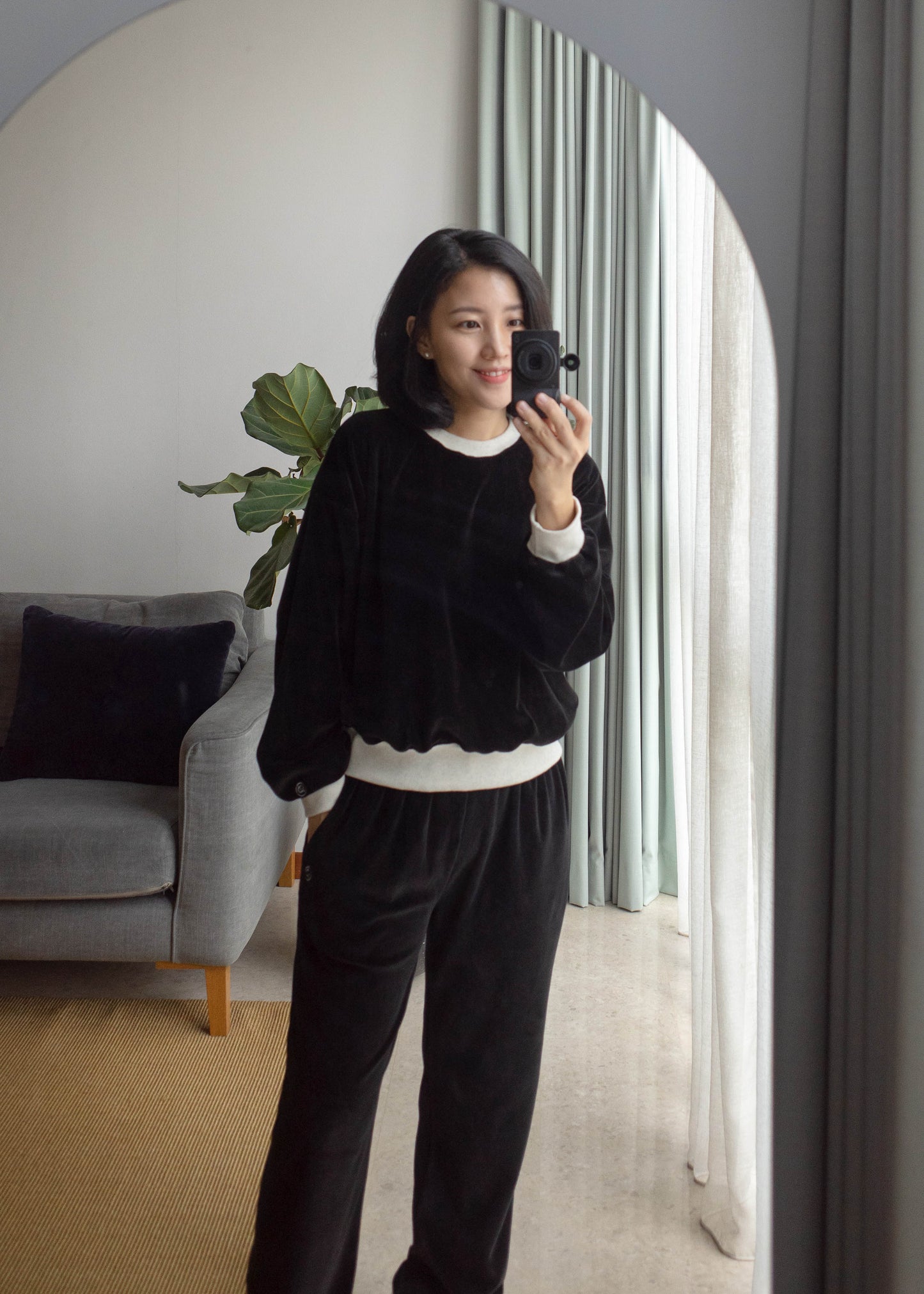 Velour jogger pants
