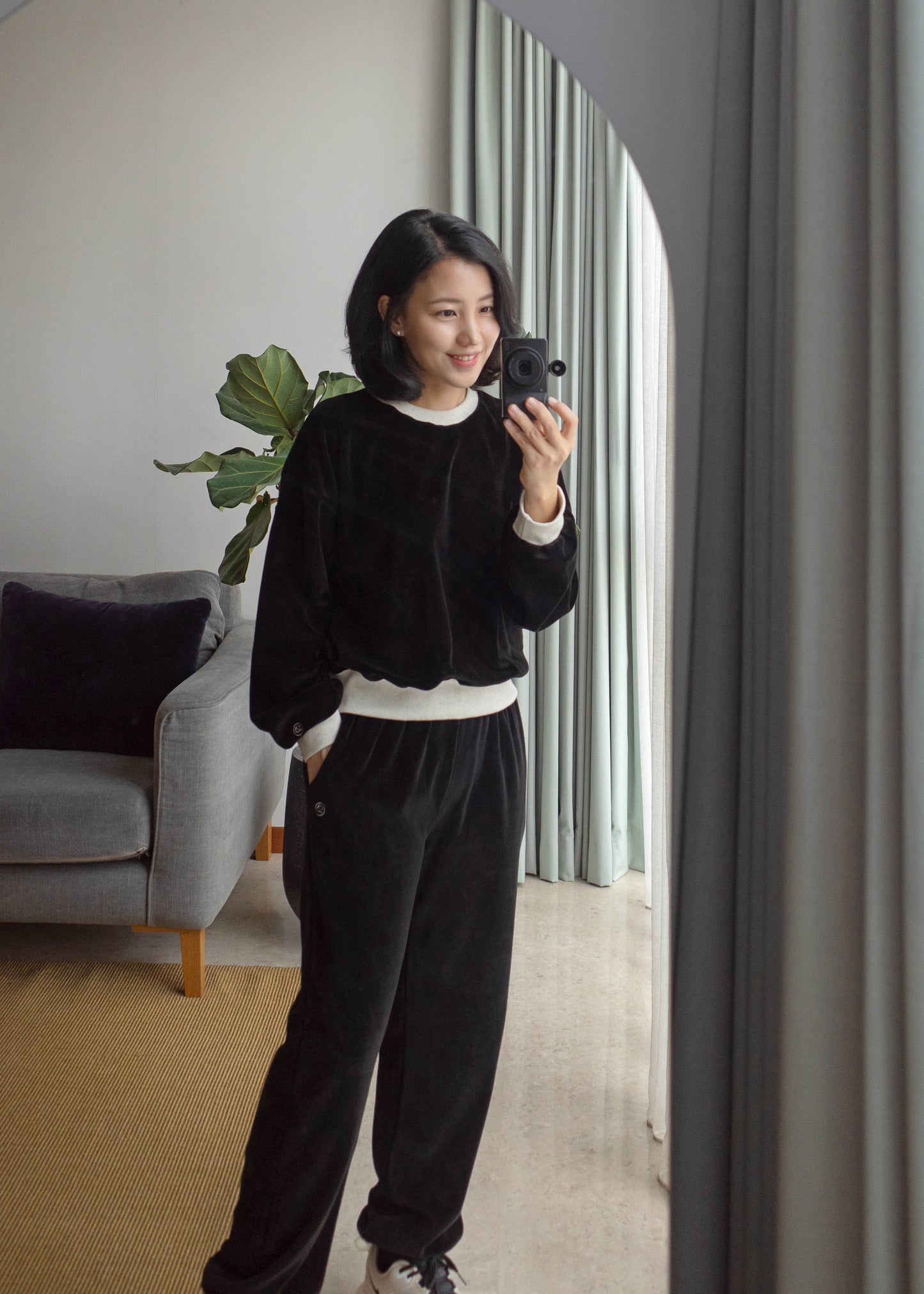 Velour jogger pants