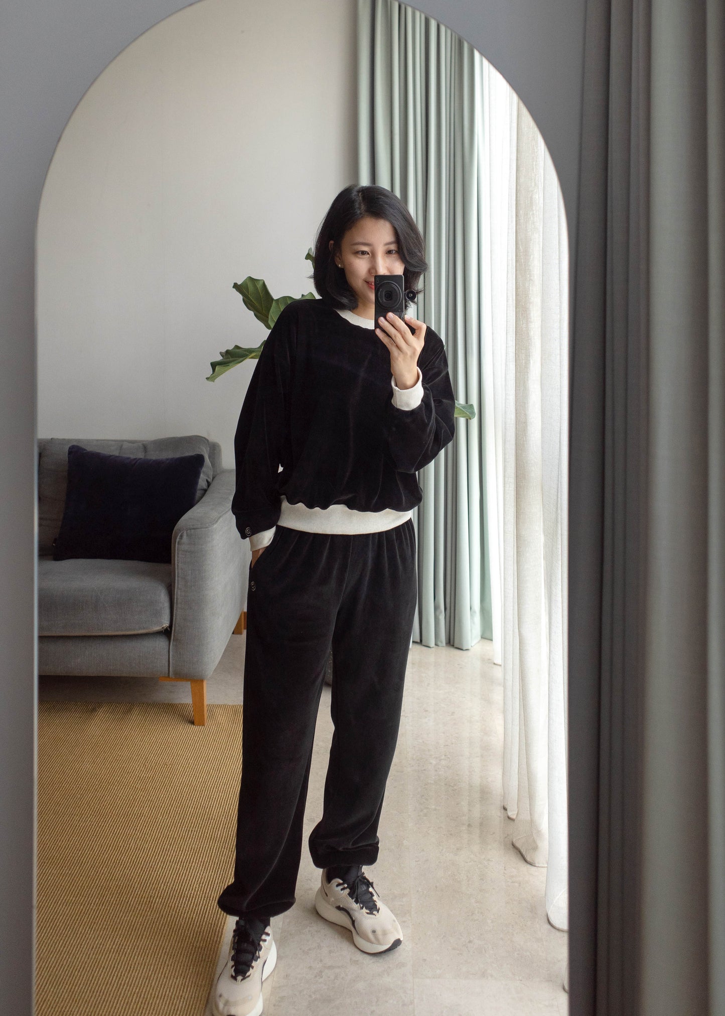 Velour jogger pants